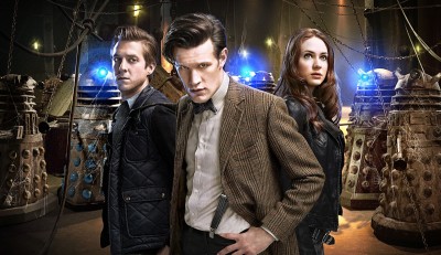 Matt Smith as Doctor Who and Karen Gillan and Arthur Darvill as his companions 