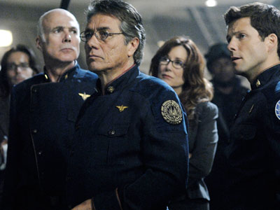 Michael Hogan, Edward James Olmos, Mary McDonnell and Jamie Bamber