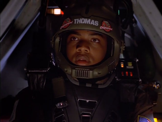 J. August Richards (Deathlok in Agents of SHIELD) as a pilot of the 32nd "Chigbusters" squadron 