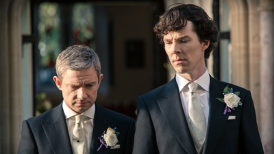 Benedict Cumberbatch and Martin Freeman in Sherlock
