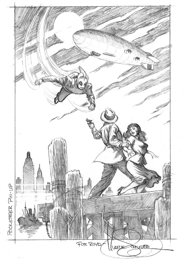 Mark Schultz Rocketeer pencil drawing