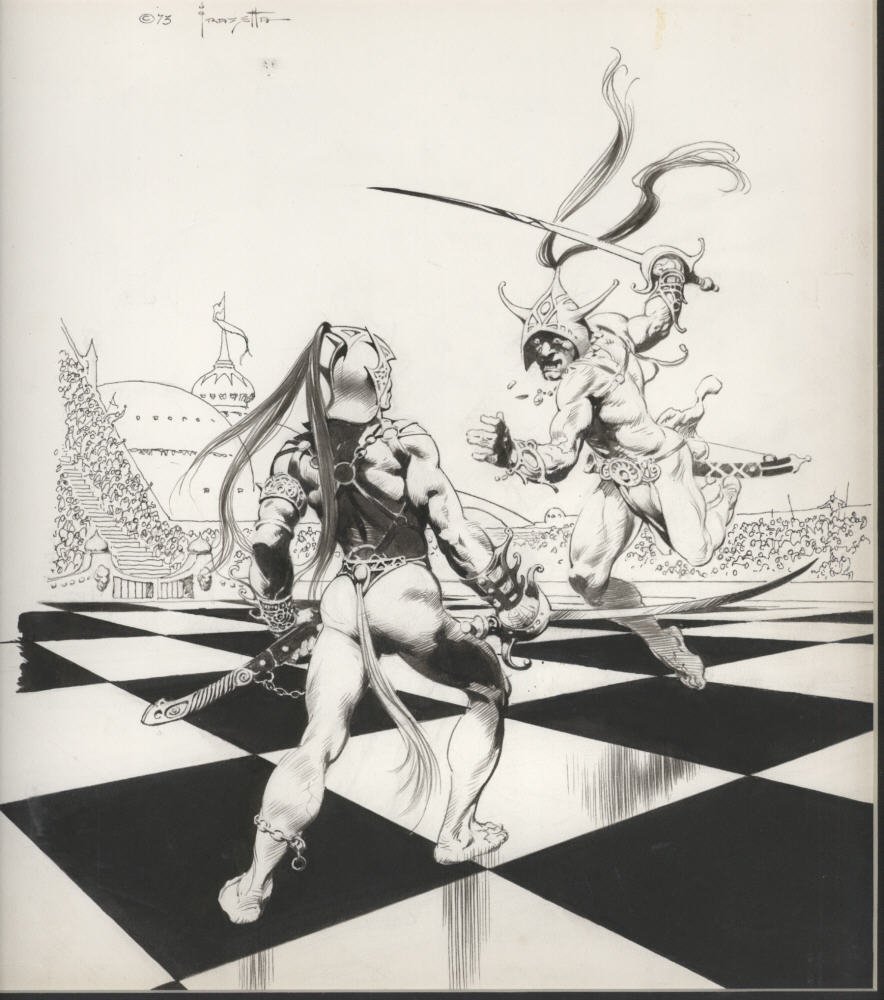 Frazetta chessmen of Mars