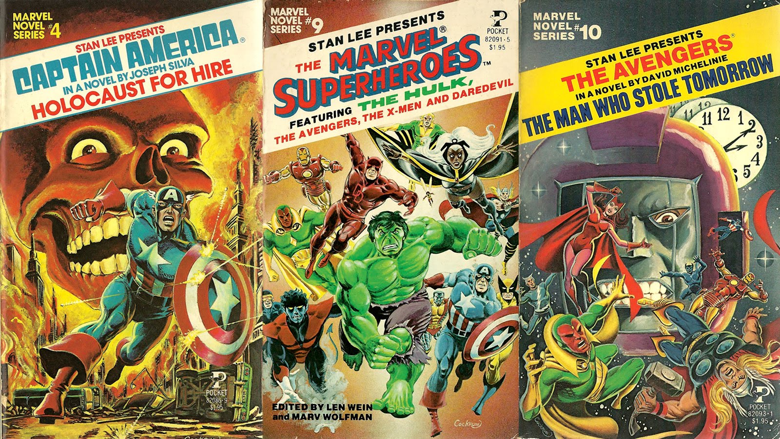 Marvel 1970s novels covers